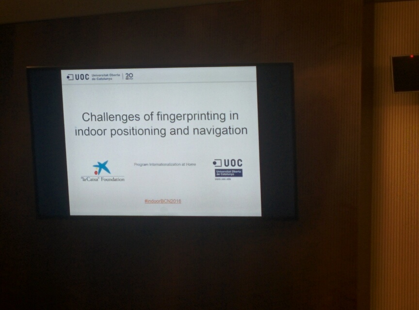 Conference at “Challenges of Fingerprinting in Indoor Positioning and Navigation” Symposium